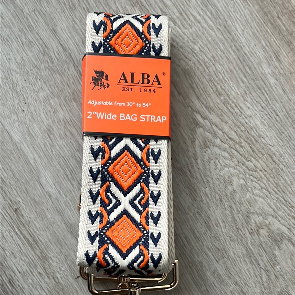 Alba Orange and Blue Bag Strap